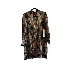 New PIA HALLSTROM Daytime Parsley Kaftan Silk Size L